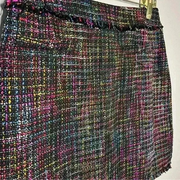 H&M Rainbow Tweed Mini Skirt Size 12 NWT - Picture 2 of 6
